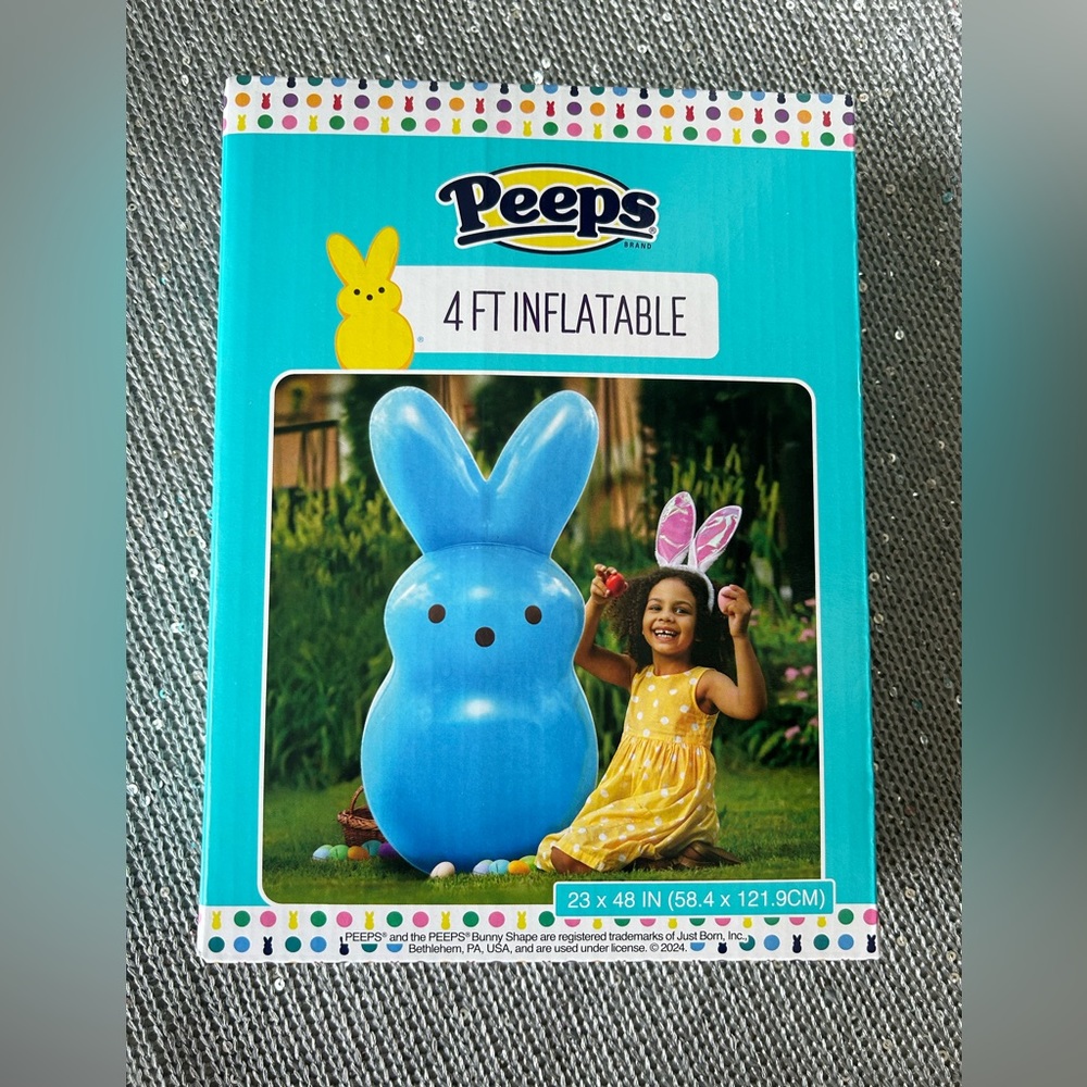 Peeps BLUE 4 ft Inflatable Easter New in Box Adorable